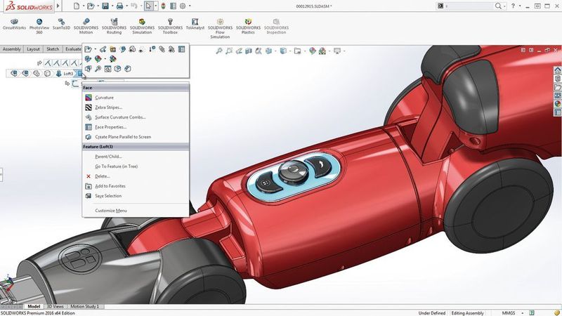 Das User Interface ist jetzt vektorbasiert; damit reagiert Solidworks auf steigende Bildschirmauflösungen. (Bild: Solidworks)