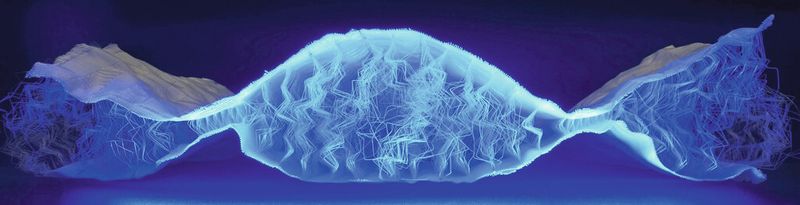 Einfach gekrümmte Abstandstruktur in Linensform, die außerdem auch federelastische Eigenschaften aufweist. (Bild: ITV)