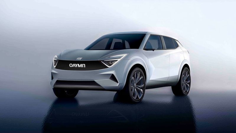 Olymp Cars hat eine erste Computerretusche vom E-SUV Ares veröffentlicht.