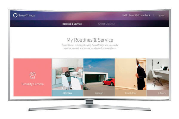 Ab 2016 werden alle Samsung-TVs mit der Smart-Things-App zur Steuerung des vernetzten Heims ausgestattet sein. (Samsung)