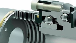 Die neuen Kupplungen von Jakob Antriebstechnik rücken im Überlastfall zuverlässig aus und erst bei Drehrichtungsumkehr mit langsamer Drehzahl wieder ein. Das vermeidet Verschleiß.  (Jakob Antriebstechnik)