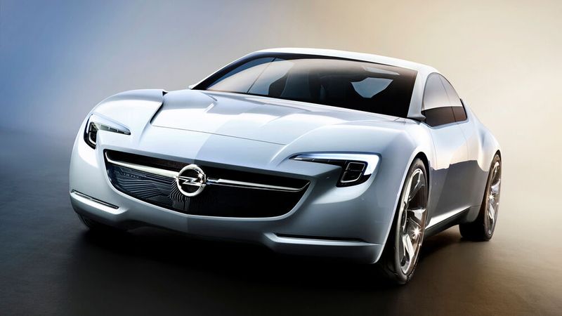 Auf dem Genfer Automobilsalon 2010 zeigte Opel das elektrische, 200 km/h schnelle „Opel Flextreme Opel GT/E Concept“. (Bild: Opel_Stellantis)