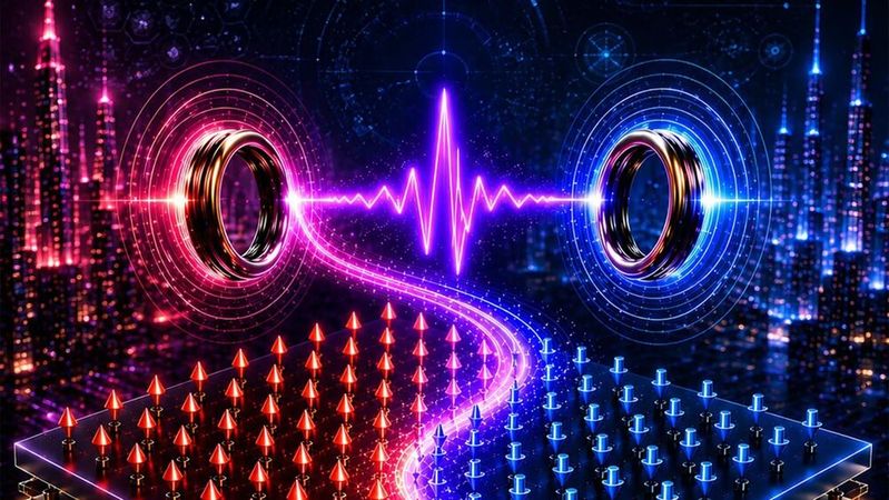 Neuartige Van-der-Wals-Magnete könnten bei zukünftigen Speichertechnologien enorme Energieeinsparung ermöglichen - zumindest in der Theorie.(Bild:  University of Edinburgh, mit KI generiert)