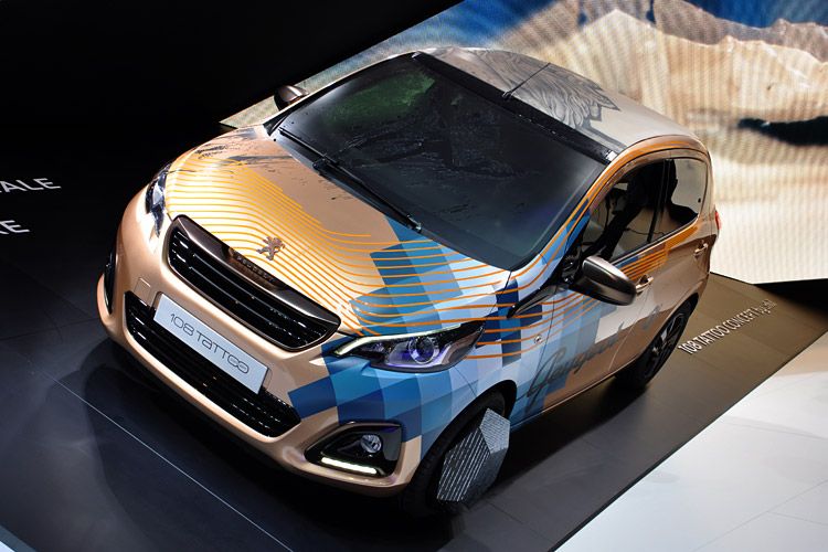 Das Ergebnis war dieser speziell gestaltete Peugeot 108. (Foto: Wehner)