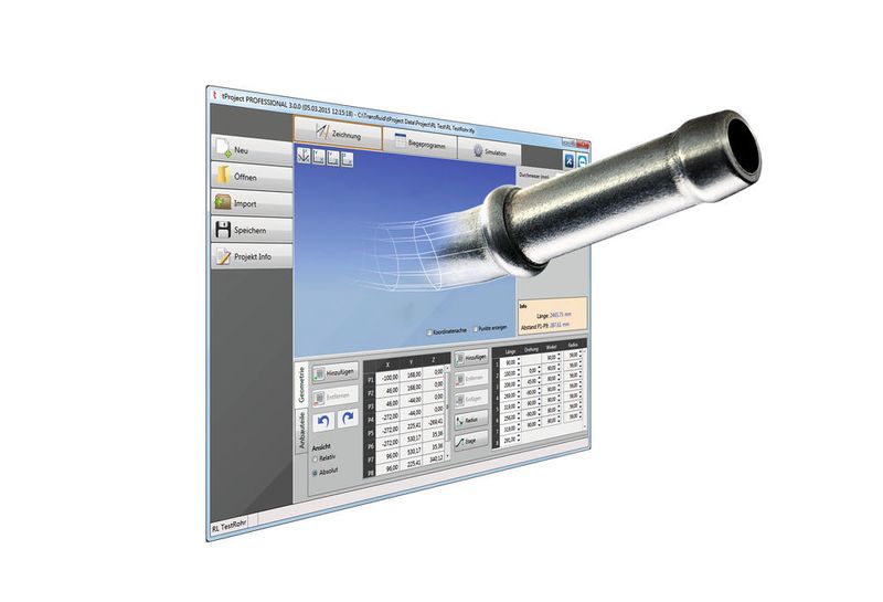 Die Transfluid-Software T Project sorgt für effizientes Rohrbiegen. (Bild: Transfluid)