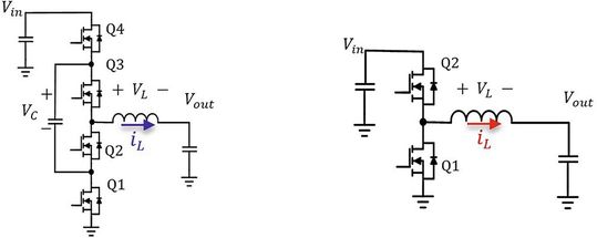 Bild 1:  Vergleich von 3-Level- und 2-Level-DC-DC-Wandler-Topologien.(Bild:  Renesas)