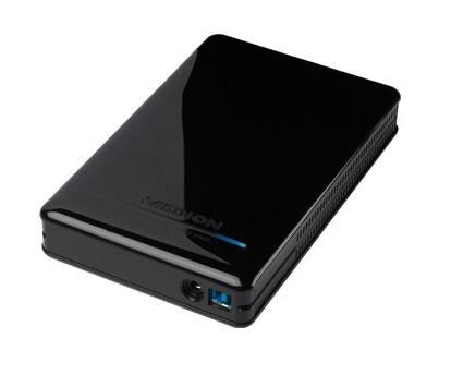 Ein Terabyte zusätzlicher Speicherplatz – das bietet die externe Festplatte. (Bild: Aldi)