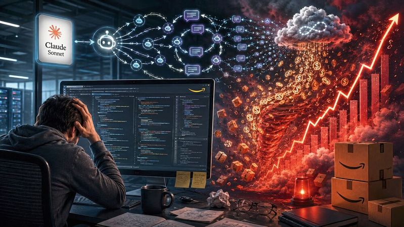 Falsch gesetzte Prioritäten und unzureichende Limits beim Einsatz KI-gestützter Coding-Agenten haben bei Amazon in diversen Softwareprojekten Mehrkosten in Millionenhöhe verursacht – darunter ironischerweise auch ein Projekt für ein internes Finanzprüfungssystem.(Bild:  Dall-E / KI-generiert)