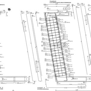 Draufsicht Widerlager Zeichnung: Draufsicht-Zeichnung einer Widerlagerbewehrung(Bild:  Trimble Germany GmbH)