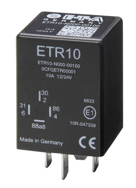 ETR10: Konfigurierbares Halbleiter Timer-Relais für Fahrzeuganwendungen (Bild: E-T-A)