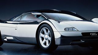 Der Audi Avus quattro war ein 1991 auf der Tokyo Motor Show vorgestelltes Konzeptfahrzeug im Design eines Supercars. (Foto: Audi)