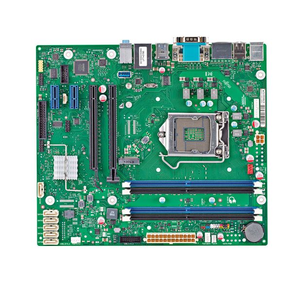 Das Fujitsu D3417-B der mit C236-Chipsatz ist eines der passenden Mainboards für die neuen Xeon-Prozessoren. (Bild: Fujitsu)
