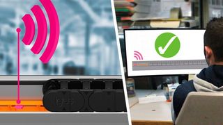 Zur Überwachung der Gleitschiene aus einem abriebfesten Hochleistungspolymer setzt Igus jetzt auf den smart plastics Sensor EC.T. Dieser sendet regelmäßig Informationen über den technischen Zustand der langlebigen Schiene. (Igus )