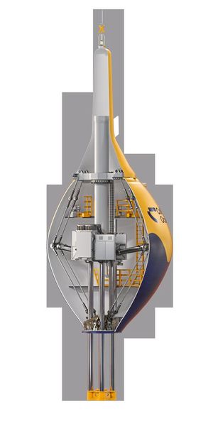 Schemazeichnungen des Wellenenergiekonverters C4. (Bild: CorPower Ocean)