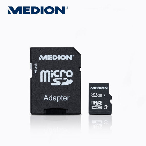 Die Speicherkarte Medion E89118 kommt mit SD-Adapter und Schutzhülle. (Bild: Aldi Nord)