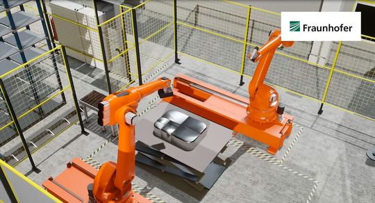 Die Ergebnisse aus dem Projekt SWAP, an dem das Fraunhofer IWU beteiligt ist, ermöglichen die Herstellung großer Bauteile mittels kleiner Standardmaschinen respektive einer mobilen Maschine für das Finishen.(Bild:  Fraunhofer IWU)