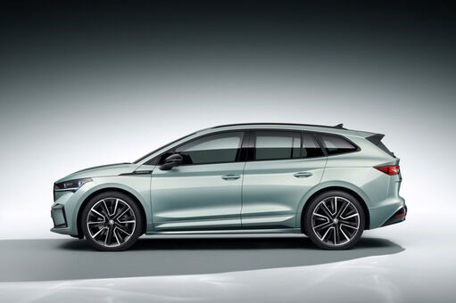 Die Basis-Version Enyaq 50 iV fährt mit einem 109 kW/150 PS starken E-Motor; Stärkstes 2WD-Modell ist der Enyaq 80 iV mit 150 kW/204 PS und einer 82-Kilowattstunden-Batterie. (Bild: Skoda)