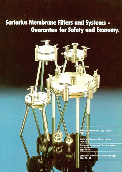 Portfolio zur Prozessfiltration im Jahr 1979 (Sartorius)