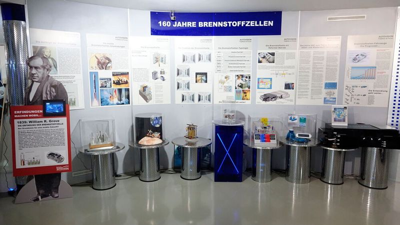 Kaum weniger alt ist die Technologie der Brennstoffzelle. Auch über sie erfahren Besucher kompakt und zugleich detailliert alles Wissenswerte. (Bild: Dominsky – VCG)