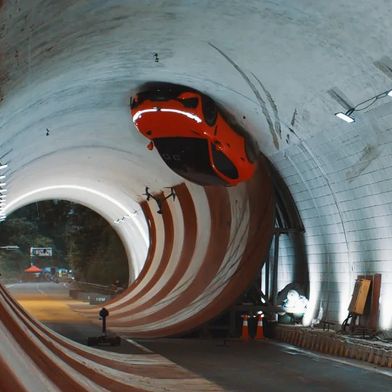 Voyah bewirbt das Modell Passion S mit einem Stunt in einem Tunnel. (Bild: Voyah)
