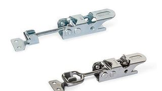 Die Spannverschlüsse der Reihe GN 761 werden standardmäßig mit ösen- oder T-förmigem Zuganker geliefert. (Otto Ganter)