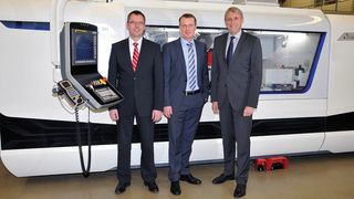 Die Geschäftsleitung der Fritz Studer AG v.l.n.r.: Dr. Gereon Heinemann, Gerd König und Fred Gaegauf. (Bild: Studer AG)