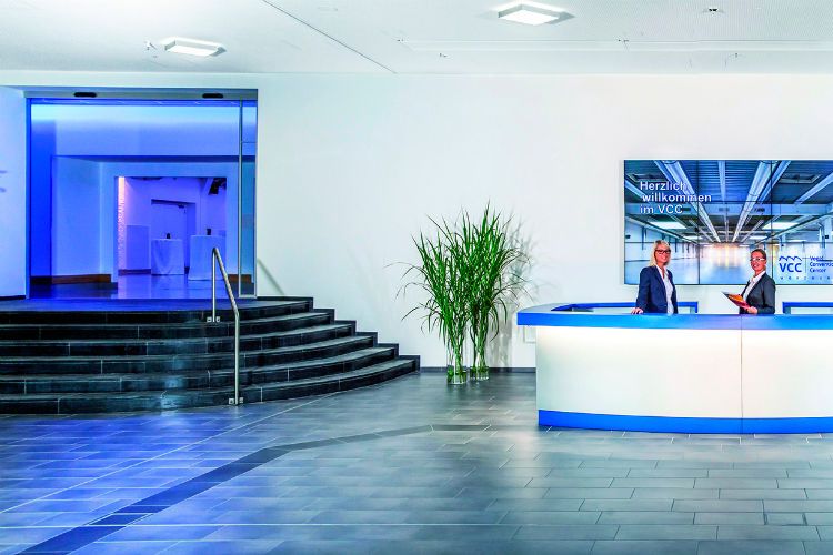 Bereit für die nächste Veranstaltung: Im Vogel Convention Center finden zahlreiche Veranstaltungen statt. (Foto: Verlag)