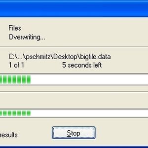 Eraser bei der Arbeit – per Kontextmenü-Kommando leitet man das Überschreiben des ungenutzten Speicherplatzes ein.