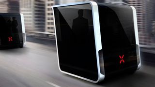 Next Future Transportation entwickelt so genannte Pods, die einzeln fahren können – sich aber auch zu einem längeren Konvoi zusammenschließen und wie eine Art Bus fungieren können. (Next Future Transportation)
