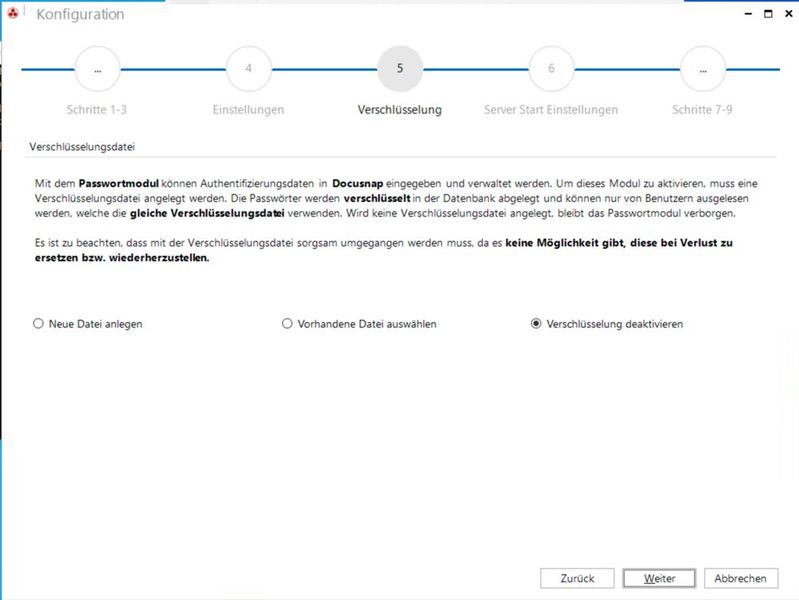 Docusnap wird über einen Assistenten eingerichtet. (Bild: Joos - Docusnap)