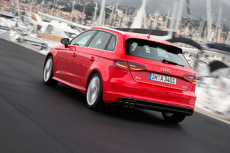 ... das Baukastensystem brachte dem A3 Sportback bis zu 90 Kilogramm weniger Gewicht. Als 1.4 TFSI wiegt der Fünftürer ohne Fahrer nur noch 1.205 Kilogramm. (Foto: Audi)