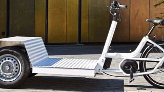 An einem handelsüblichen Lastenrad zeigen die Darmstädter Forscher, welche
Leichtbaupotenziale bestehen und wie sie ausgeschöpft werden können. (Fraunhofer LBF)