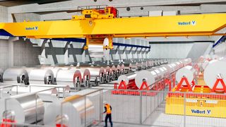 Vollert übernahm die Planung und Integration des zentralen Automatikkrans und Flachlagers für 140 Coils inklusive Steuerung und Lagerverwaltung. (Bild: Vollert)