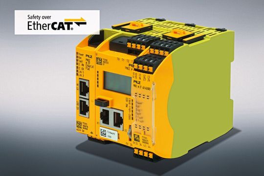 Die sichere und konfigurierbare Kleinsteuerung PNOZmulti 2 von Pilz bietet nun das offene Kommunikationssystem EtherCAT in Kombination mit dem sicheren Protokoll Safety-over-EtherCAT FSoE.(Bild:  Pilz GmbH & Co. KG)