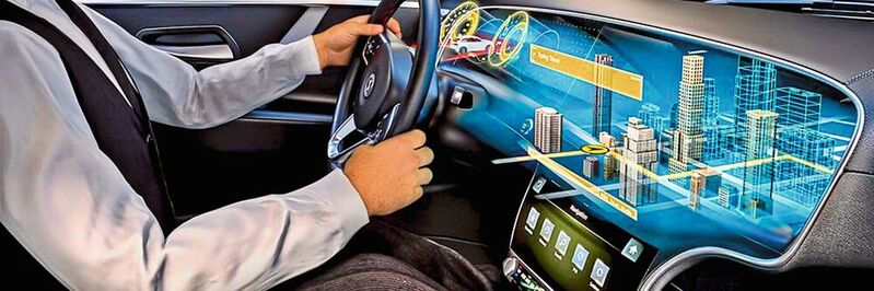Display-Technik: Das 3D-Display im Armaturenbrett gibt die Informationen an den Fahrer weiter. 