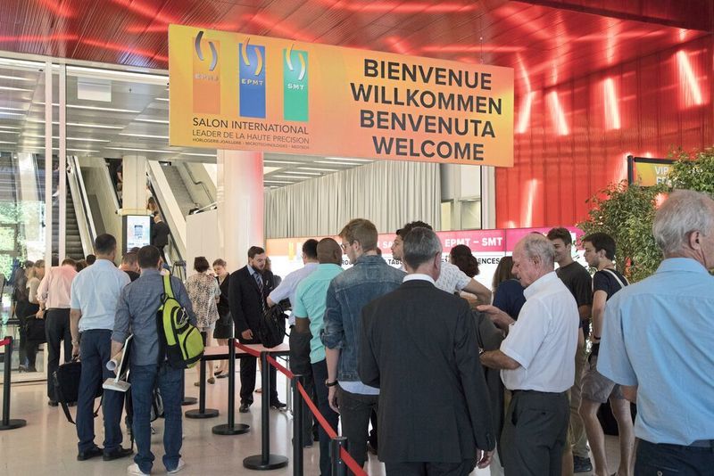 Mit einer stabilen Ausstellerzahl von rund 800 erwartet der Salon EPHJ-EPMT-SMT vom 12. bis 15. Juni 2018 mehr als 20 000 Besucher aus dem In- und Ausland im Genfer Palexpo. (Palexpo)