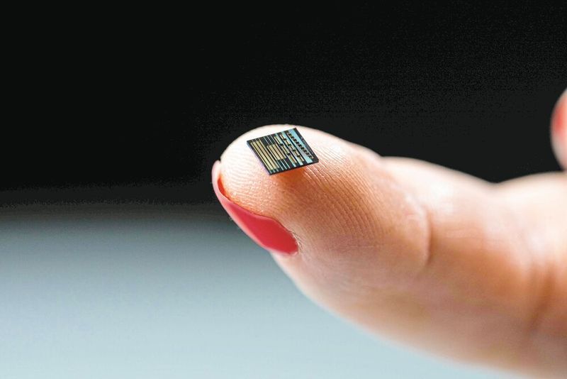 Prototype de puce photonique TFLN. (Source : CSEM)