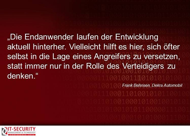 Frank Behnsen, Dekra Automobil, zur IT-Security Conference 2016. #itseccon (Collage: AMATHIEU - Fotolia.com)