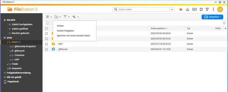 Die notwendigen Ordner für Wordpress werden zuvor in File Station angelegt. (Bild: Joos – QNAP)