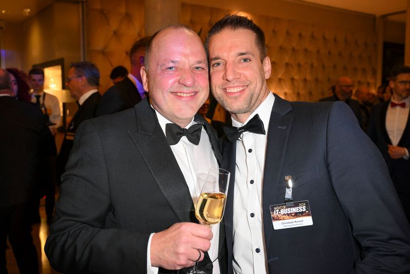 (l.) Sven Buchheim (bluechip) und Christoph Kunert (Samsung). (Bild: Hannes Magerstädt)