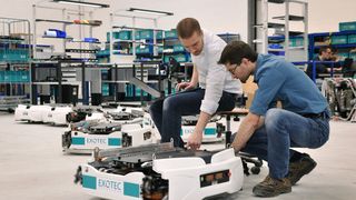 Auf der Logimat 2019 wurden die Skypods von Exotec als eines der besten Produkte ausgezeichnet. Einige Investoren konnten sie anscheinend auch überzeugen. (Exotec)