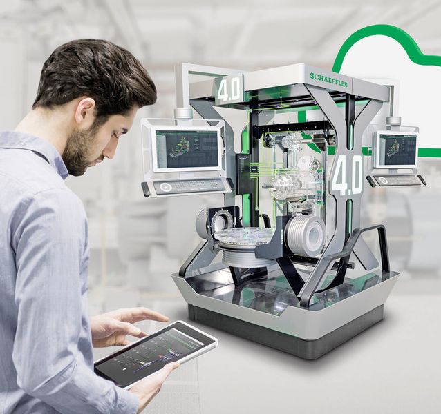 Kognitive Technologien von IBM sollen helfen, Schaefflers Industrie 4.0-Strategie für Werkzeugmaschinen weiterzuentwickeln und die OEE (Overall Equipment Efficiency) zu verbessern. (Schaeffler)