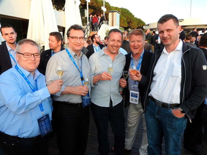 Die Schweiz-Connection (v. l.): Martin Wälchli (Wagner AG), Andreas Zweidler (Netcare), Armin Wyss (UMB), Jörg Augustin (HSL) und Sascha Paris von Sophos (Bild: Sophos)