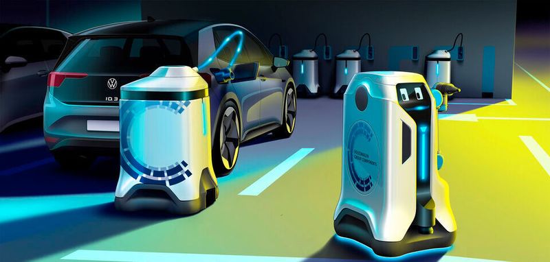 Der autonome Roboter verfügt über Kameras, Laserscanner und Ultraschallsensoren.(Bild:  VW)
