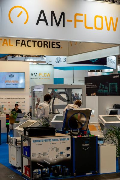 Am Stand von AM-Flow… (Bild: S. Human/VCG)
