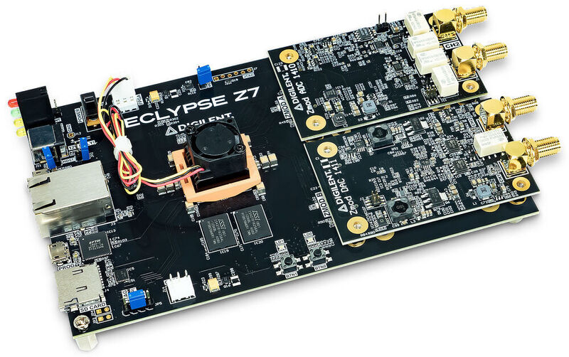 Bild 1: Das Eclypse Z7 Zynq 7000 SoC FPGA-Board von Digilent kann als FPGA-in-the-Loop in die Matlab- und Simulink-Umgebungen eingebunden werden. (Digilent)