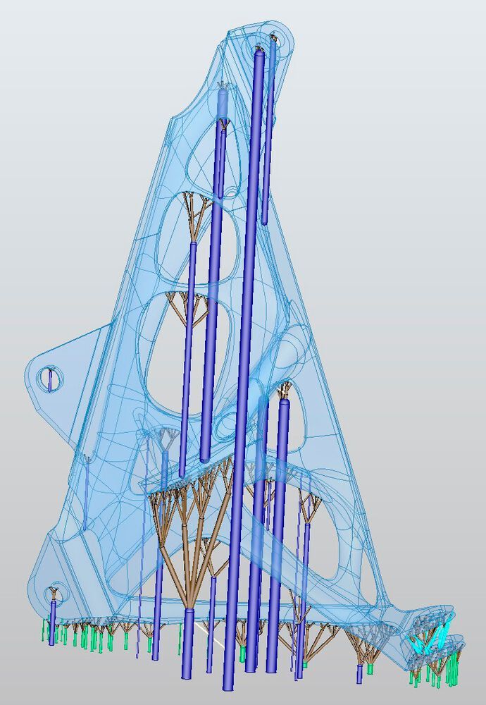 Tree-oriented support structures significantly reduce material ...