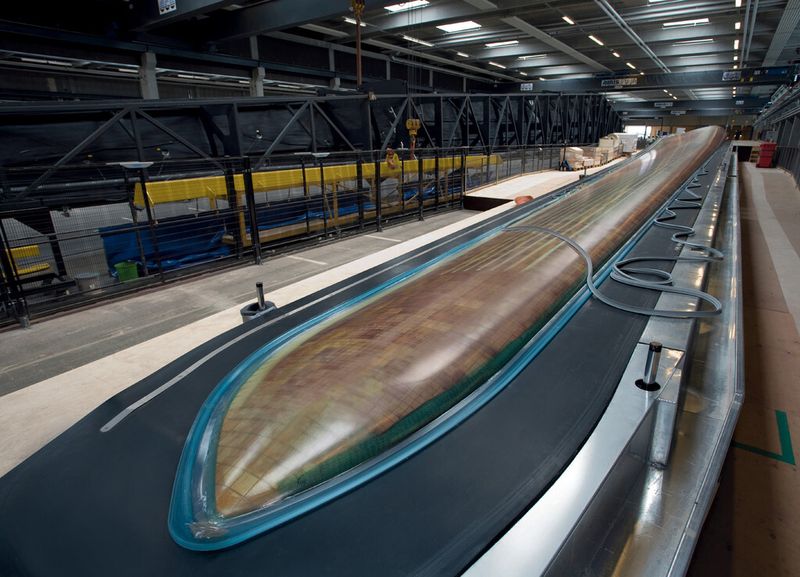 Auch bei der neuen Offshore-Windkraftanlage fertigt Siemens das Rotorblatt nach dem Integral-Blade-Verfahren. (Bild: Siemens)