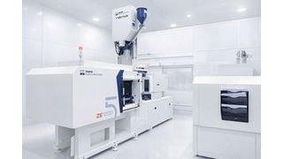 Der Zweikomponenten-Spritzguss eignet sich insbesondere für medizinische Komponenten, die unterschiedliche Materialeigenschaften in einem Bauteil erfordern. (Bild: A. Hopf Kunststoffverarbeitung)