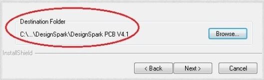 DesignSpark PCV Version 6: Angabe des Installations-Pfades – RS empfiehlt den 